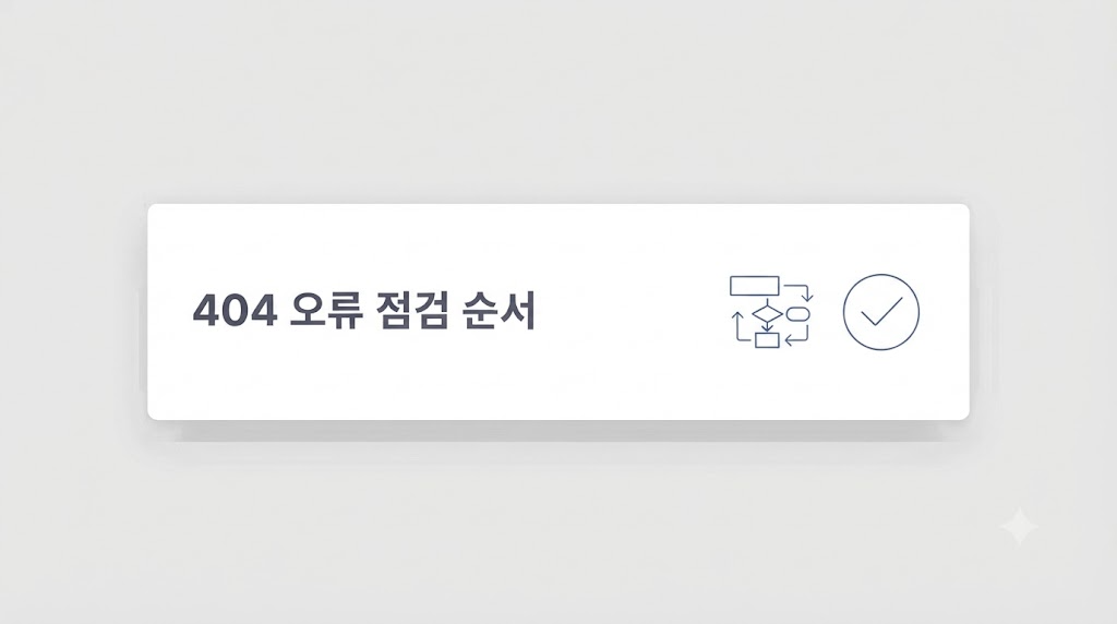 404 오류를 단계별로 좁혀 나가는 점검 흐름