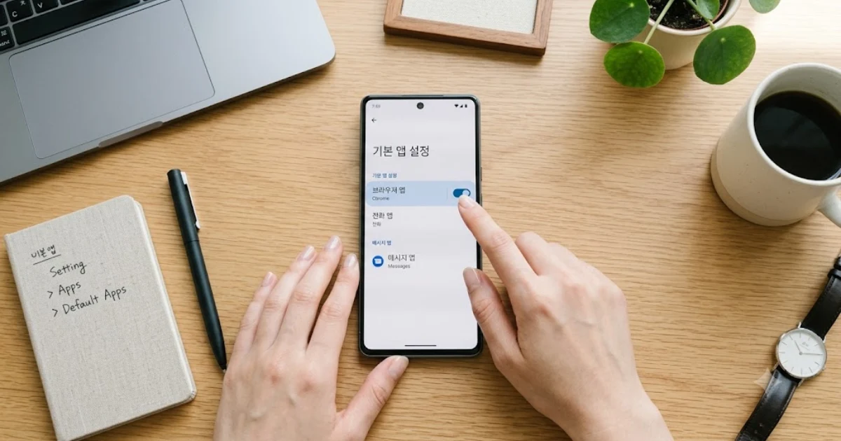 내 의지와 상관없이 바뀐 기본 앱 바로잡기