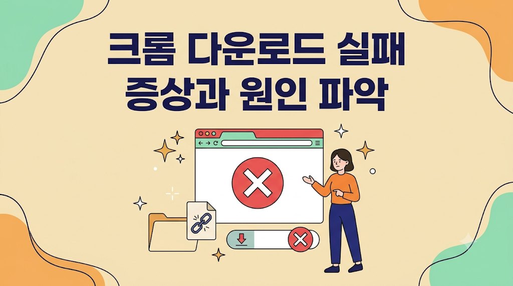크롬 다운로드 실패의 증상과 원인을 파악하는 방법 안내 이미지