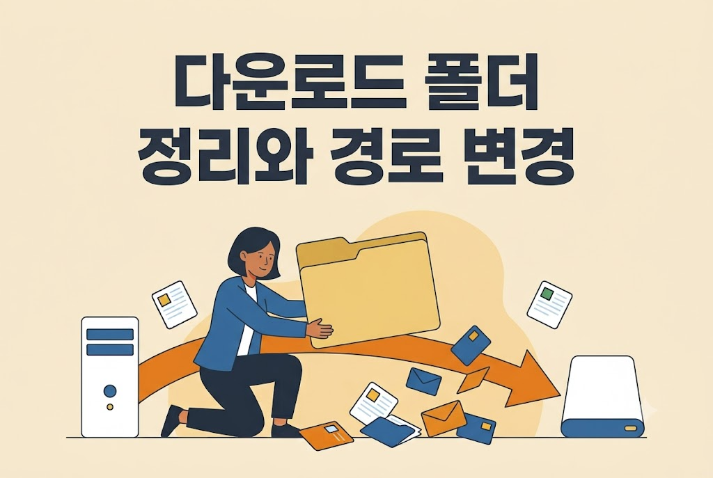 다운로드 폴더를 다른 드라이브로 옮겨 C 드라이브 용량을 확보하는 방법 안내 이미지