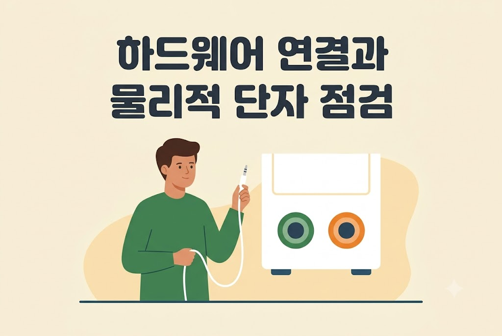 윈도우 소리 안 나옴 상황에서 하드웨어 연결과 물리적 단자를 점검하는 방법 안내 이미지