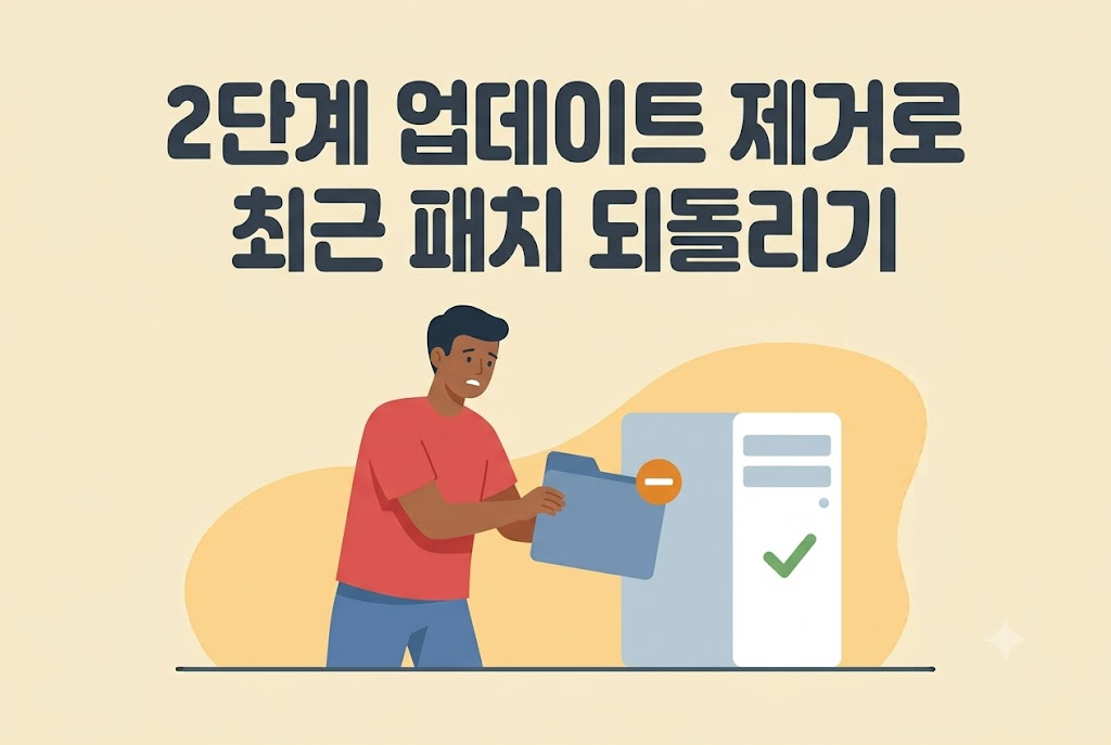 업데이트 제거로 최근 패치 오류를 되돌리는 방법 안내 이미지