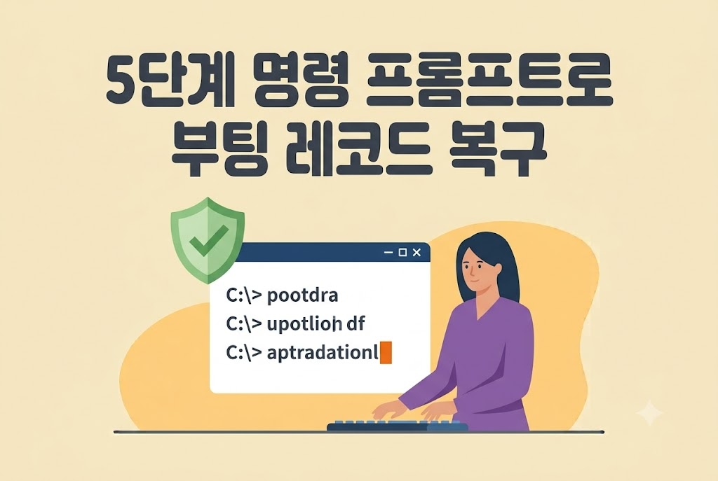 명령 프롬프트로 부팅 레코드를 복구하는 방법 안내 이미지