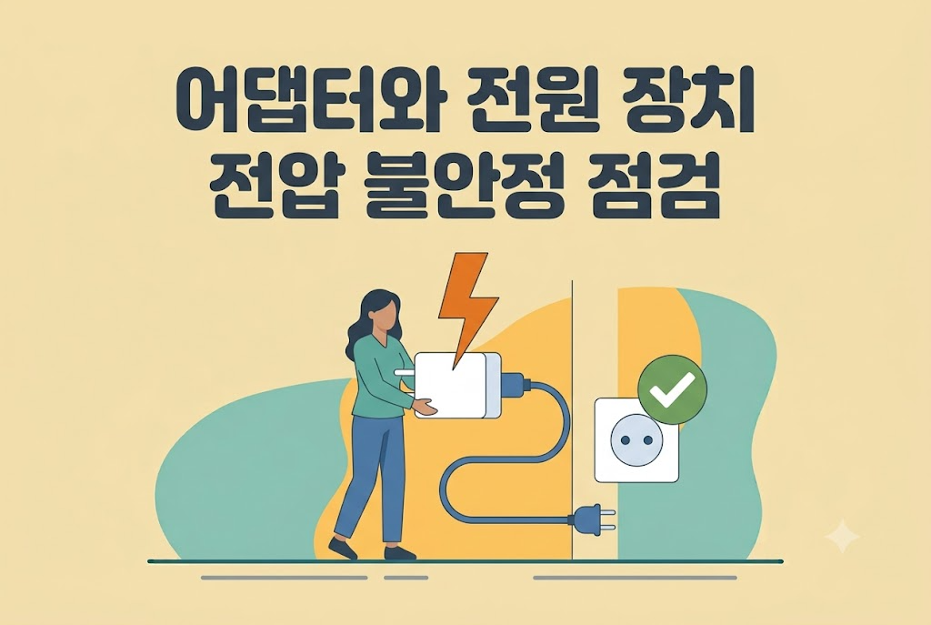 모니터 어댑터와 전원 공급 장치의 전압 불안정을 점검하는 방법 안내 이미지