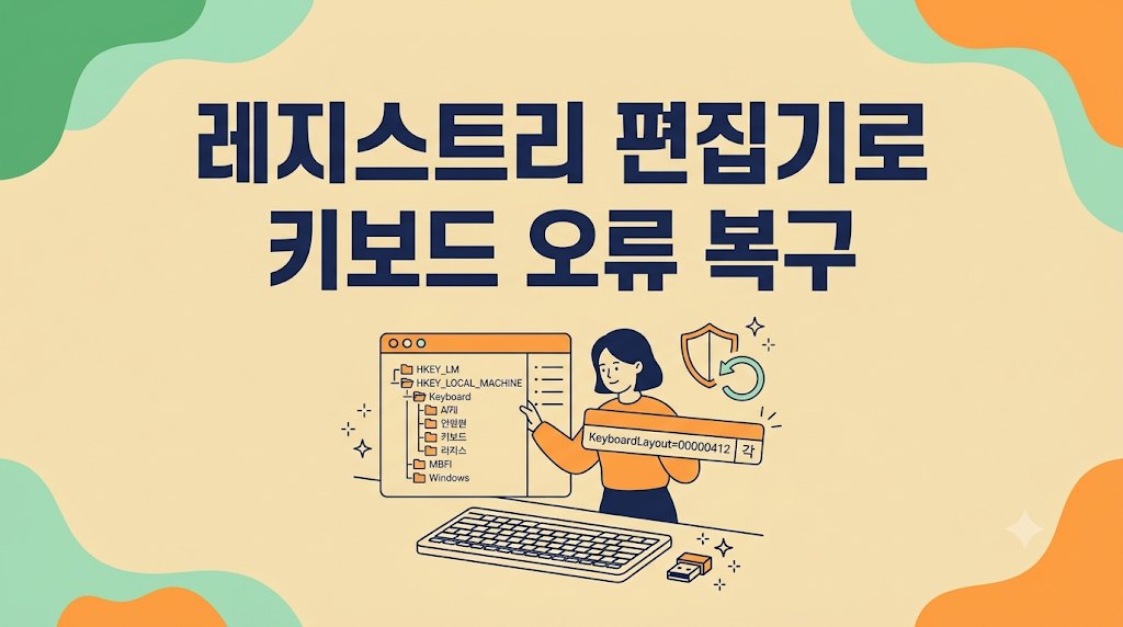 레지스트리 편집기로 키보드 입력 안 됨 오류를 복구하는 방법 안내 이미지