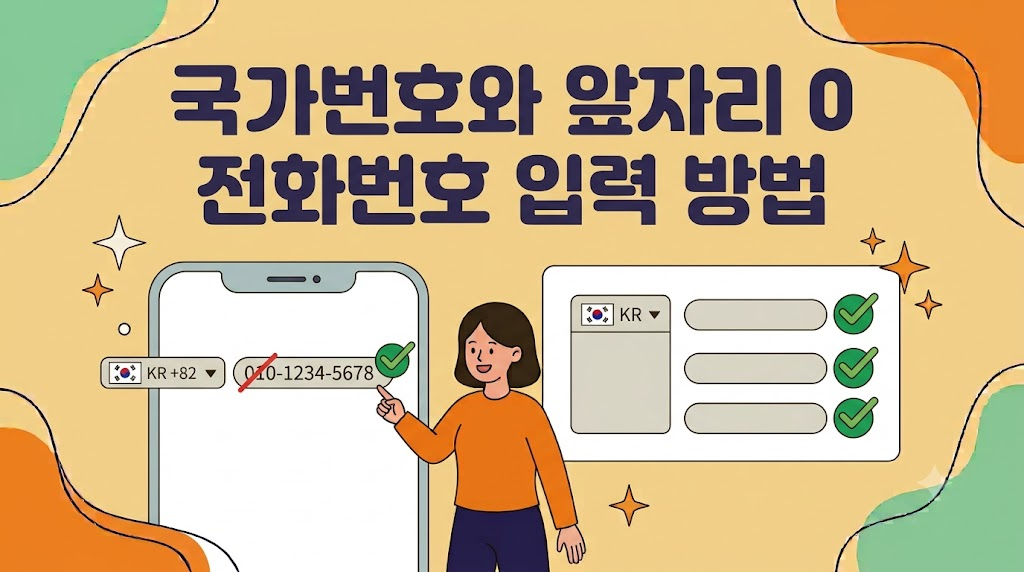 해외직구 배송지 입력 오류를 피하는 국가번호 82와 앞자리 0 처리 이미지